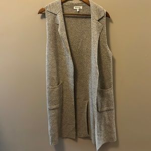 Long Tan and Black Monteau Vest